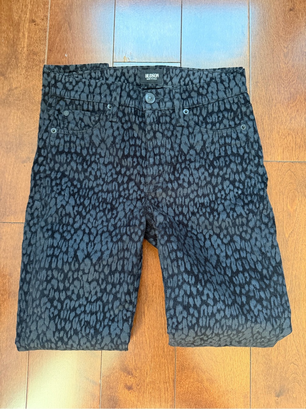 Hudson Barbara High waist super skinny ankle Jeans leopard print 25